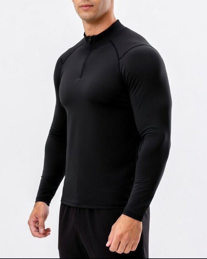 Performance Quarter Zip Zwart