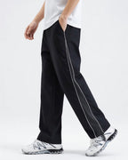 Wide Fit Track Pants Zwart