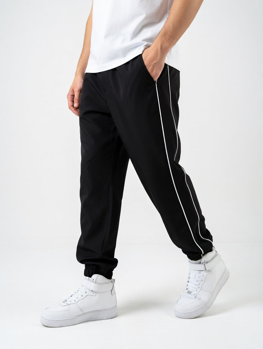 Double Stripe Track Pants Zwart