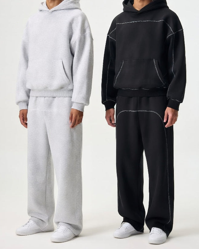 Outline Stitch Jogger Grijs