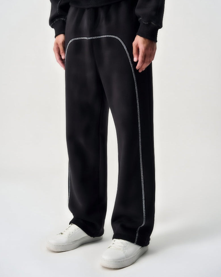 Outline Stitch Jogger Zwart