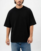 Oversized Cotton T-Shirt Black