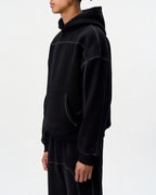 Outline Stitch Hoodie Zwart