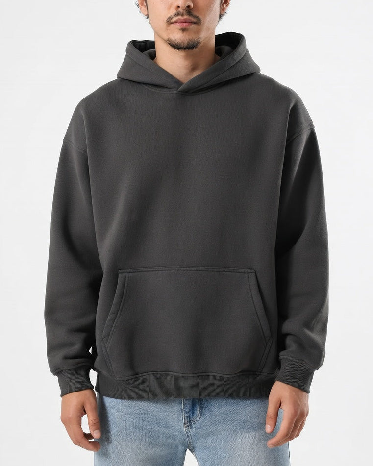 Relaxed Fit Oversized Hoodie Donker Grijs