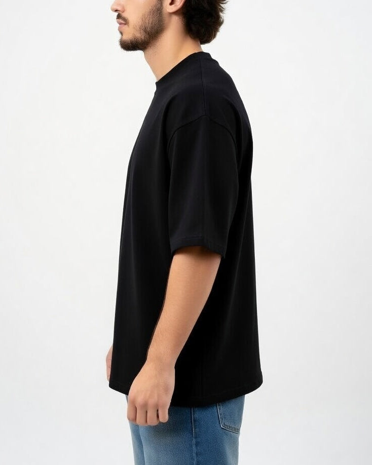 Oversized Cotton T-Shirt Black
