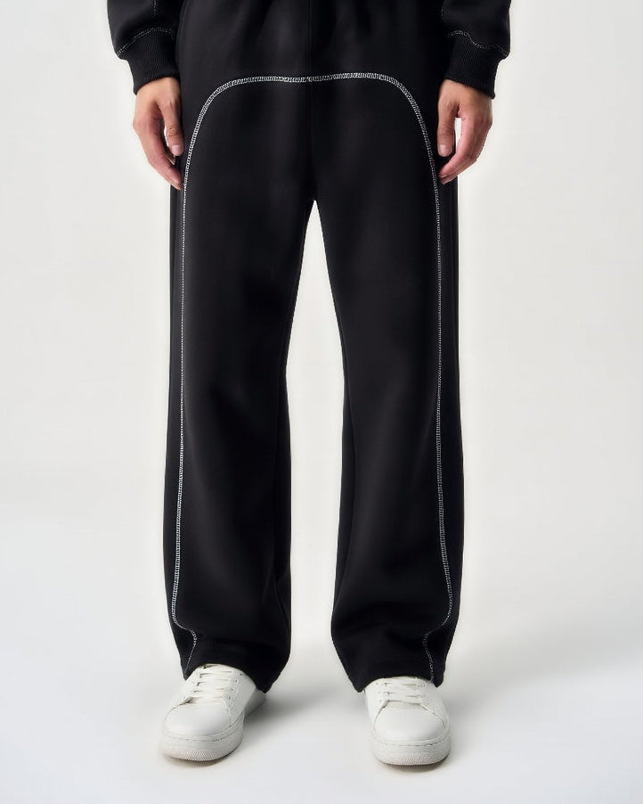 Outline Stitch Jogger Zwart