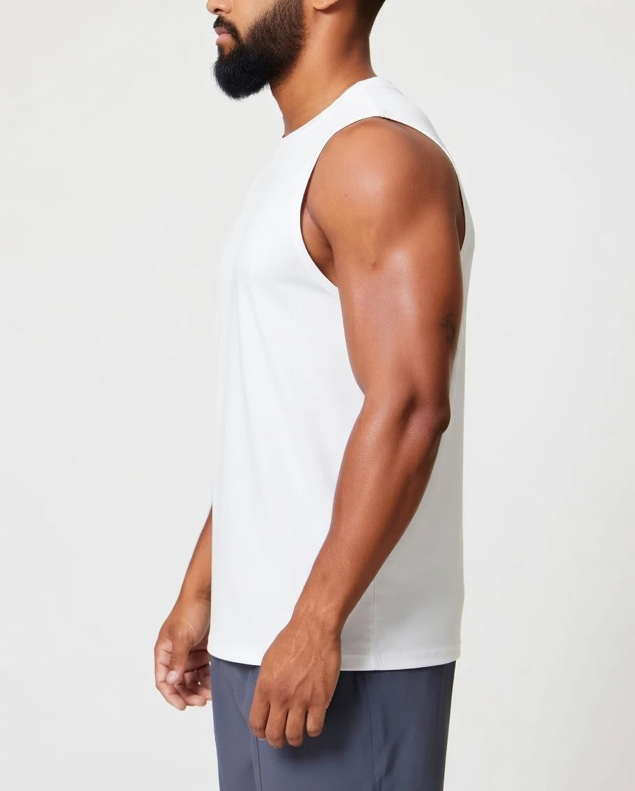 Athletic Slim Fit Tank Wit