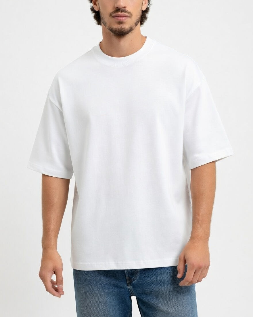 Oversized Cotton T-Shirt Wit