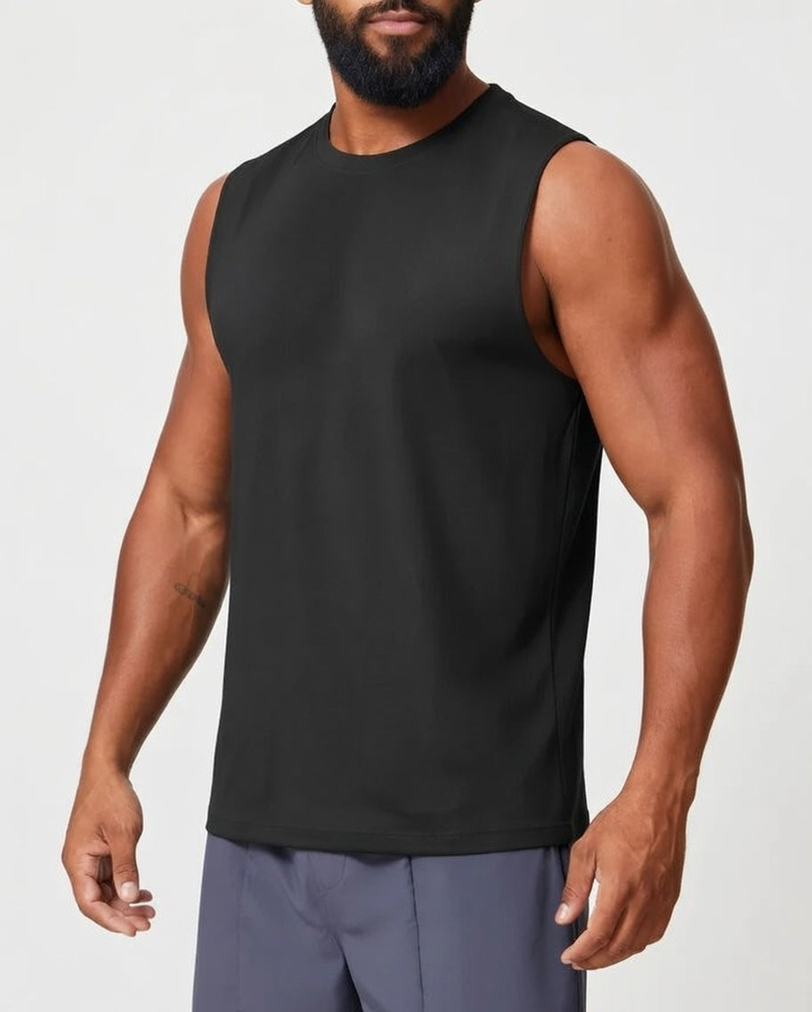 Athletic Slim Fit Tank Zwart