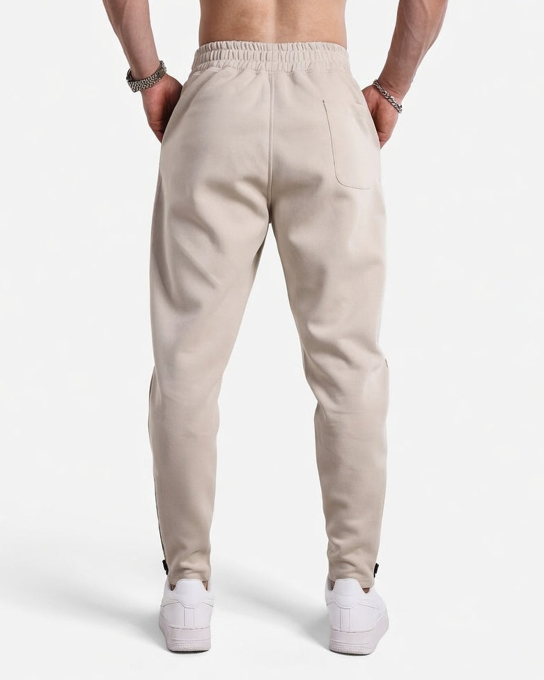 Relaxed Tapered Joggers Beige