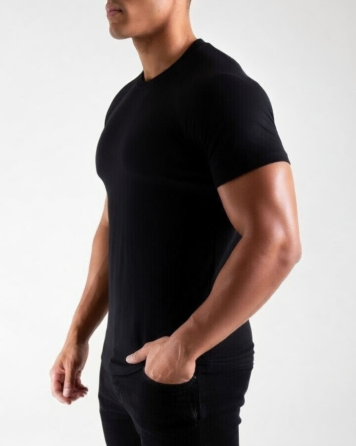 Slim Fit Performance T-Shirt Zwart