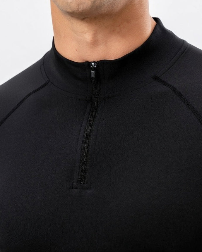 Performance Quarter Zip Zwart