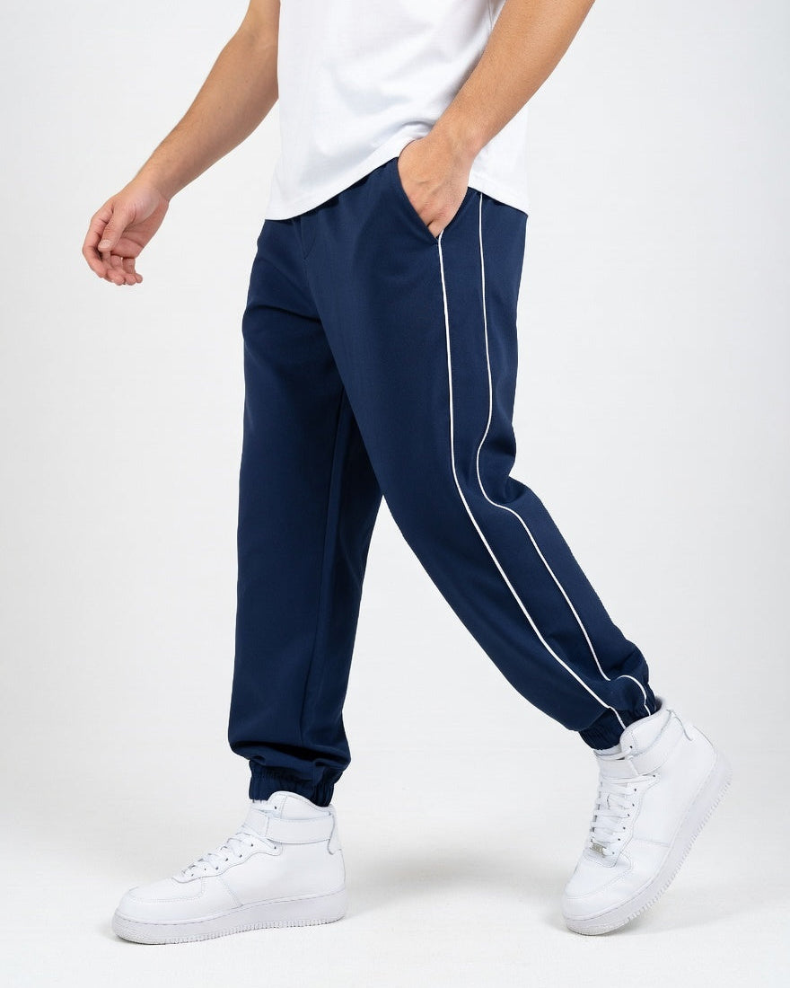 Double Stripe Track Pants Blauw