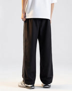 Wide Fit Track Pants Zwart