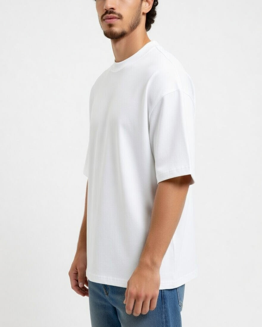 Oversized Cotton T-Shirt Wit