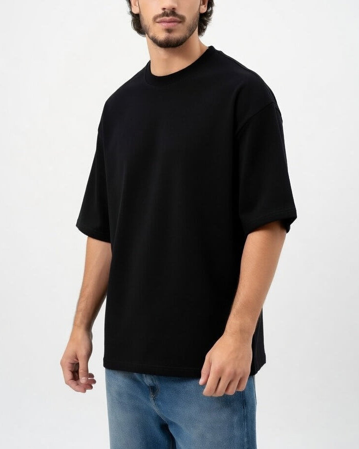 Oversized Cotton T-Shirt Black