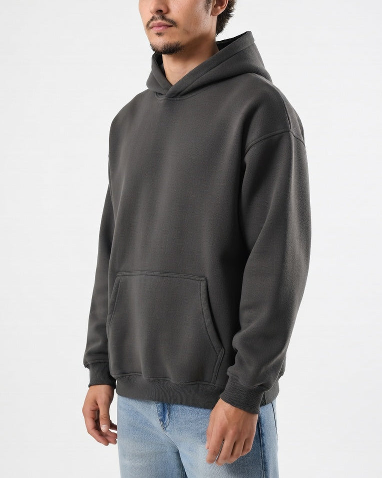 Relaxed Fit Oversized Hoodie Donker Grijs