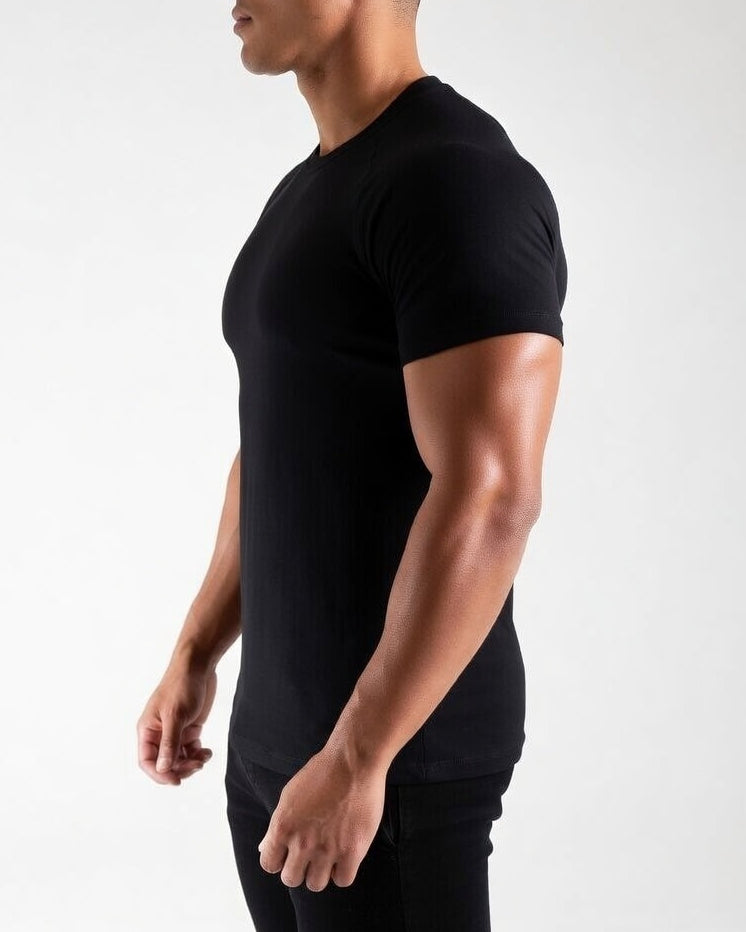 Slim Fit Performance T-Shirt Zwart