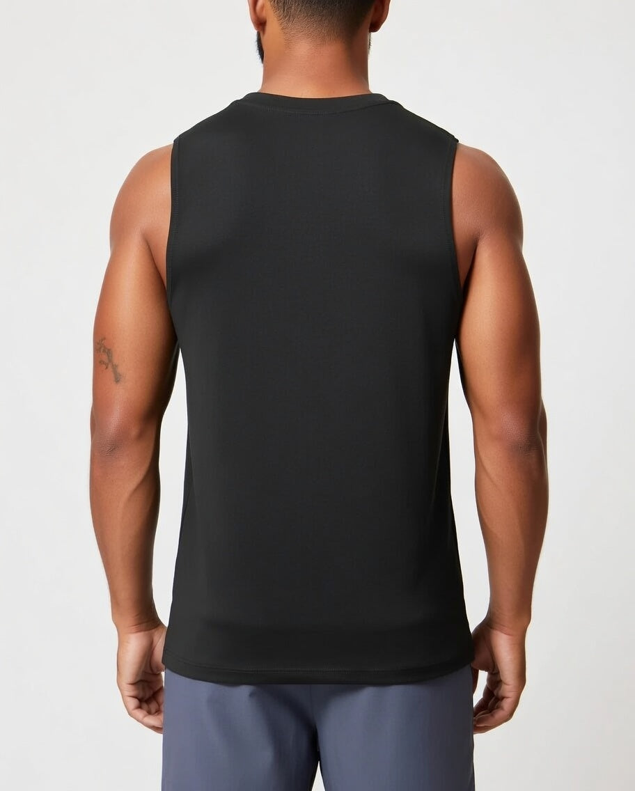Athletic Slim Fit Tank Zwart