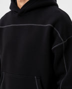 Outline Stitch Hoodie Zwart