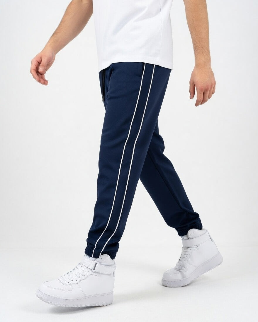 Double Stripe Track Pants Blauw